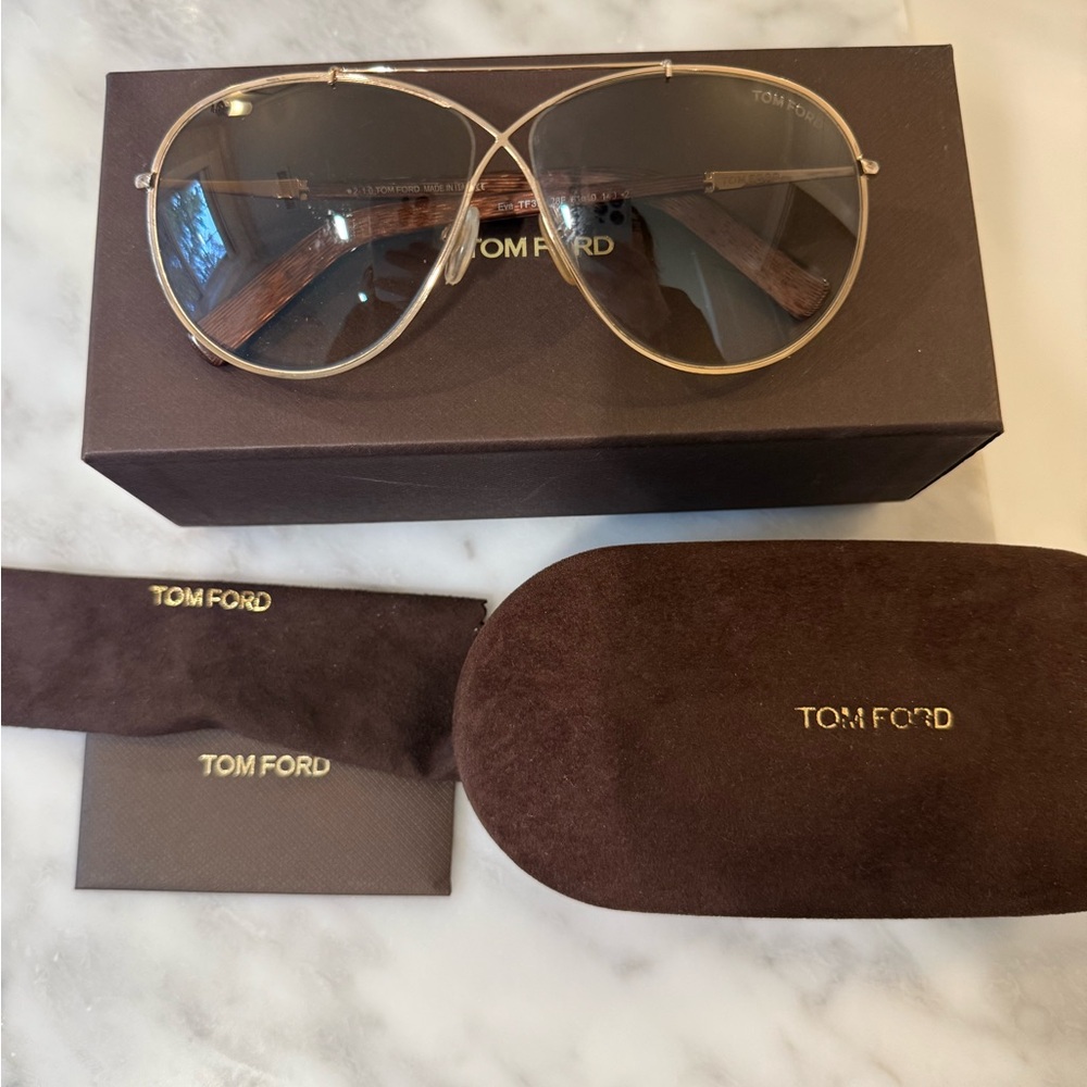 Tom Ford Brown Aviator Sunglasses